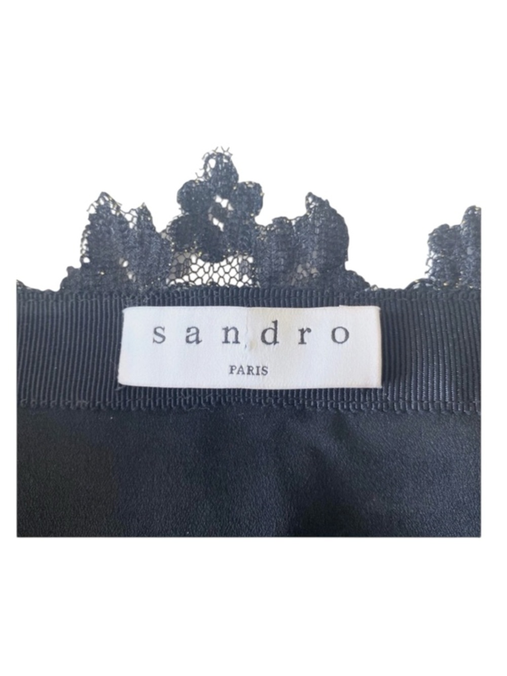 Sandro ✈︎ Rococo Metallic Guipure Lace Skirt ✈︎ aso Kristen Bell ✈︎ Black + Gold - Picture 9 of 16